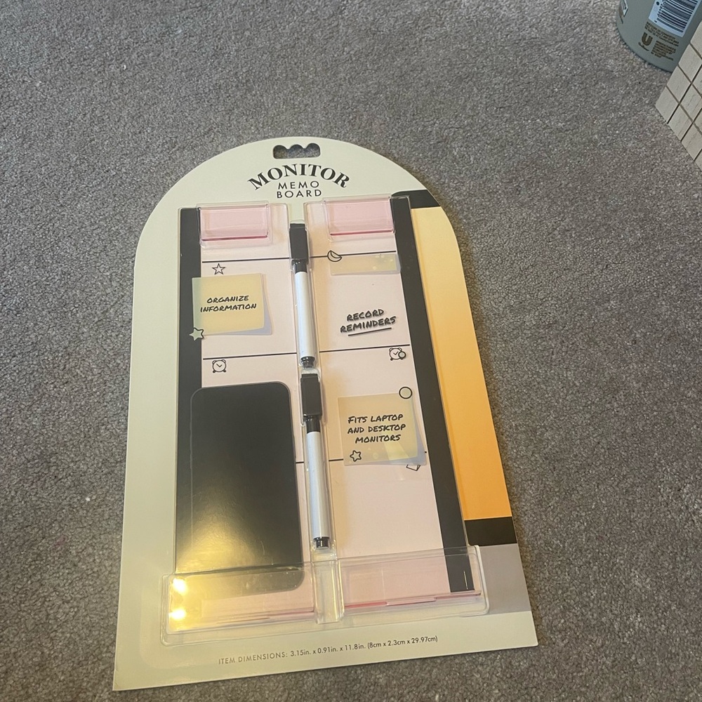 Monitor Memo Board with Pen